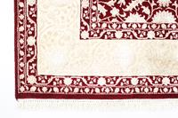 Morgenland Wollteppich Täbriz Teppich handgeknüpft rot, rechteckig, 10 mm Höhe