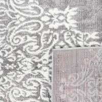PACO HOME Teppich Wohnzimmer Kurzflor Mit Modernem Orientalischem Muster In Grau Weiß