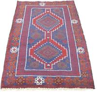 Morgenland Wollteppich Belutsch Teppich handgeknüpft rot, rechteckig, 12 mm Höhe, handgeknüpft
