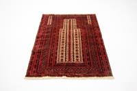 Morgenland Teppich Belutsch Teppich handgeknüpft rot, rechteckig, 6 mm Höhe, handgeknüpft