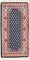 Morgenland Wollteppich Mir Teppich handgeknüpft blau, rechteckig, 10 mm Höhe