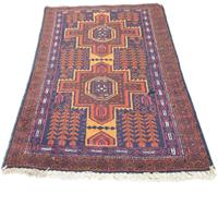 Morgenland Wollteppich Belutsch Teppich handgeknüpft blau, rechteckig, 12 mm Höhe, handgeknüpft