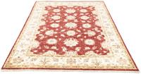 Morgenland Wollteppich Ziegler Teppich handgeknüpft rot, rechteckig, 6 mm Höhe