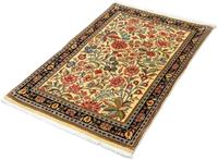 Morgenland Teppich Ghom Teppich handgeknüpft beige, rechteckig, 7 mm Höhe, handgeknüpft