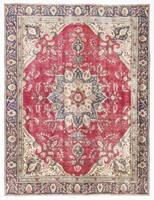 Morgenland Wollteppich Täbriz Teppich handgeknüpft rot, rechteckig, 8 mm Höhe