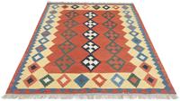 Wollteppich Kelim Fars Teppich handgewebt orange, morgenland, rechteckig, Höhe: 4 mm, Kurzflor