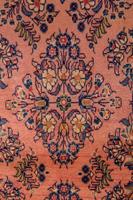 Morgenland Wollteppich Sarough Teppich handgeknüpft rosa, rechteckig, 7 mm Höhe