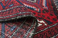 Morgenland Wollteppich Belutsch Teppich handgeknüpft rot, rechteckig, 8 mm Höhe, handgeknüpft