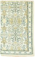 Morgenland Wollteppich Designer Teppich handgeknüpft beige, rechteckig, 6 mm Höhe, handgeknüpft