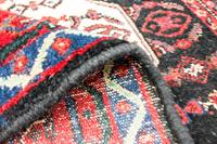 Morgenland Wollteppich Senneh Teppich handgeknüpft rot, rechteckig, 8 mm Höhe