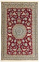 Morgenland Wollteppich Nain 9la Teppich handgeknüpft rot, rechteckig, 8 mm Höhe