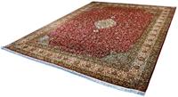 Kayoom Seidenteppich Kashan 5840, rechteckig, 10 mm Höhe, Einzelstück mit Zertifikat, Wohnzimmer