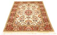 Morgenland Teppich Ghom Teppich handgeknüpft beige, rechteckig, 7 mm Höhe, handgeknüpft