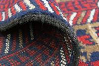 Morgenland Wollteppich Belutsch Teppich handgeknüpft rot, rechteckig, 5 mm Höhe, handgeknüpft