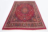 Morgenland Wollteppich Maschad Teppich handgeknüpft rot, rechteckig, 8 mm Höhe
