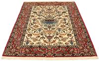 Morgenland Teppich Isfahan Teppich handgeknüpft beige, rechteckig, 7 mm Höhe, handgeknüpft