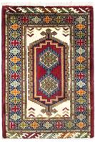 Morgenland Wollteppich Turkaman Teppich handgeknüpft rot, rechteckig, 6 mm Höhe