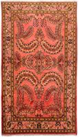 Morgenland Wollteppich Sarough Teppich handgeknüpft rosa, rechteckig, 7 mm Höhe