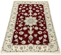Morgenland Wollteppich Nain 9la Teppich handgeknüpft rot, rechteckig, 8 mm Höhe