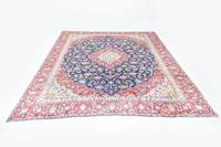 Morgenland Wollteppich Keshan Teppich handgeknüpft blau, rechteckig, 10 mm Höhe