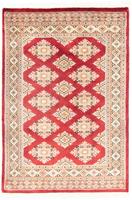 Morgenland Teppich Buchara Teppich handgeknüpft rot, rechteckig, 8 mm Höhe