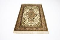 Morgenland Teppich China Seide Teppich handgeknüpft beige, rechteckig, 5 mm Höhe