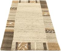 Morgenland Wollteppich Nepal Teppich handgeknüpft beige, rechteckig, 18 mm Höhe, handgeknüpft