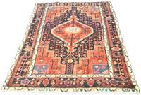 Morgenland Wollteppich Hamadan Teppich handgeknüpft orange, rechteckig, 8 mm Höhe, handgeknüpft