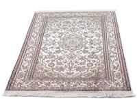 Morgenland Teppich Kaschmir Seide Teppich handgeknüpft beige, rechteckig, 6 mm Höhe