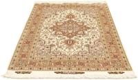 Morgenland Teppich Täbriz 50 Raj Teppich handgeknüpft beige, rechteckig, 7 mm Höhe, handgeknüpft