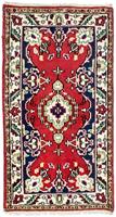 Morgenland Wollteppich Keshan Teppich handgeknüpft rot, rechteckig, 10 mm Höhe