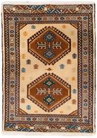 Morgenland Wollteppich Turkaman Teppich handgeknüpft beige, rechteckig, 8 mm Höhe