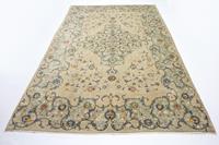 Morgenland Teppich Keshan Teppich handgeknüpft beige, rechteckig, 7 mm Höhe