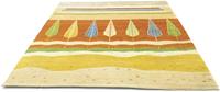 Morgenland Teppich Designer Teppich handgewebt orange, rechteckig, 18 mm Höhe, Viskose