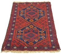 Morgenland Wollteppich Belutsch Teppich handgeknüpft rot, rechteckig, 8 mm Höhe, handgeknüpft