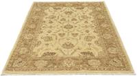 Morgenland Wollteppich Ziegler Teppich handgeknüpft beige, rechteckig, 8 mm Höhe