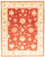 Morgenland Wollteppich Ziegler Teppich handgeknüpft rot, rechteckig, 6 mm Höhe
