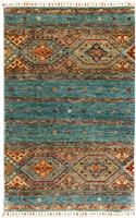 Morgenland Wollteppich Ziegler Modern Teppich handgeknüpft blau, rechteckig, 8 mm Höhe, handgeknüpft