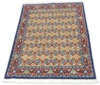Morgenland Wollteppich Moud Teppich handgeknüpft blau, rechteckig, 8 mm Höhe