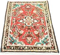 Morgenland Wollteppich Hamadan Teppich handgeknüpft rot, rechteckig, 8 mm Höhe, handgeknüpft