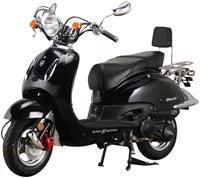 Motorroller Retro Firenze, 50 cm³, 45 km/h, Euro 5, 3 PS, mattschwarz