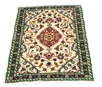 Morgenland Wollteppich Hamadan Teppich handgeknüpft rosa, rechteckig, 8 mm Höhe, handgeknüpft