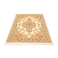 Morgenland Teppich Täbriz 50 Raj Teppich handgeknüpft beige, rechteckig, 7 mm Höhe, handgeknüpft