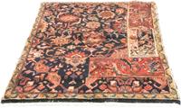 Morgenland Wollteppich Nahavand Teppich handgeknüpft blau, rechteckig, 8 mm Höhe, handgeknüpft