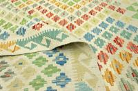 Morgenland Wollteppich Kelim Afghan Teppich handgewebt mehrfarbig, rechteckig, 5 mm Höhe, Kurzflor