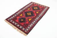 Morgenland Wollteppich Belutsch Teppich handgeknüpft rot, rechteckig, 8 mm Höhe, handgeknüpft