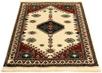 Morgenland Wollteppich Ghashghai Teppich handgeknüpft beige, rechteckig, 8 mm Höhe, handgeknüpft