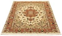 Morgenland Teppich Täbriz 50 Raj Teppich handgeknüpft beige, rechteckig, 7 mm Höhe, handgeknüpft