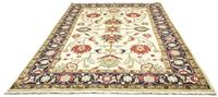 Morgenland Wollteppich Heriz Teppich handgeknüpft beige, rechteckig, 14 mm Höhe