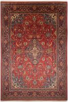 Morgenland Wollteppich Sarough Teppich handgeknüpft rot, rechteckig, 7 mm Höhe